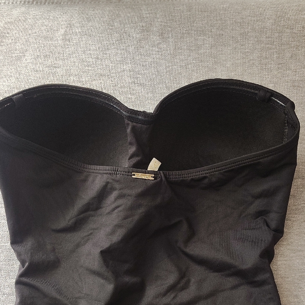 Black Strapless WOMENS ANNE COLE BEAUTIFUL SWIMSUIT SWIMWEAR ONE-PIECE SUIT - Picture 11 of 16